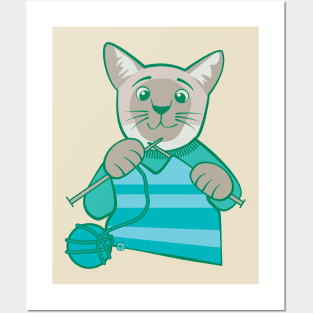 Knitting Siamese Posters and Art